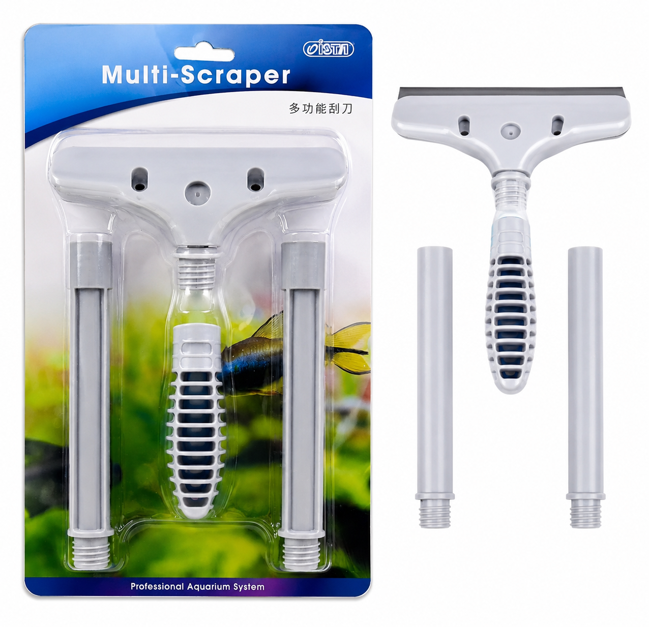 Multi Scraper – מגרד אצות מקצועי לאקווריום עם מוטות הארכה