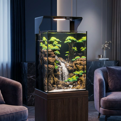אקווריום מפל ג׳ונגל - מערכת מים חיה בעיצוב עוצר נשימה