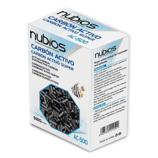 פחם פעיל עם רשת לאקווריום של Nubios